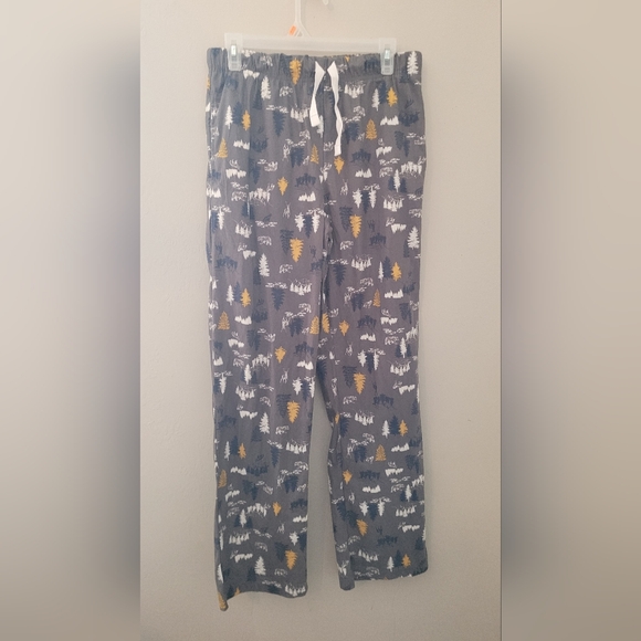 Mens camping hunter pj pants- polyester with forest print - Picture 1 of 6